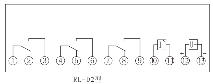 RL-2D內部接線（正視（shì）圖）