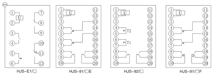 HJS-91/3F內部接線（xiàn）圖