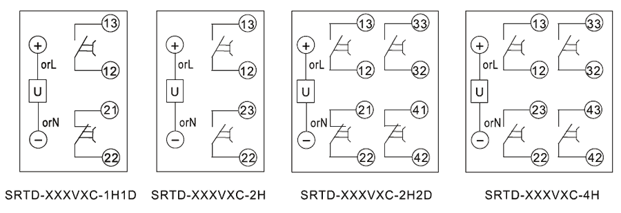 SRTD-110VAC-2H內部接線圖（tú）