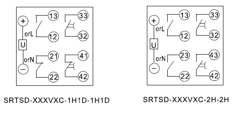 SRTSD-24VDC-2H-2H內部（bù）接線圖