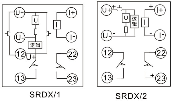 SRDX-2-220VDC/48VDC內部接（jiē）線圖