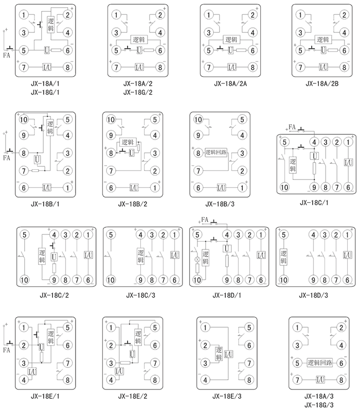 JX-18E/2內部（bù）接線圖