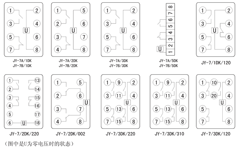 JY-7A/1DK/120內部接線圖