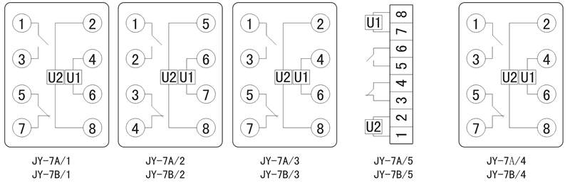 JY-7A/2內部（bù）接線圖